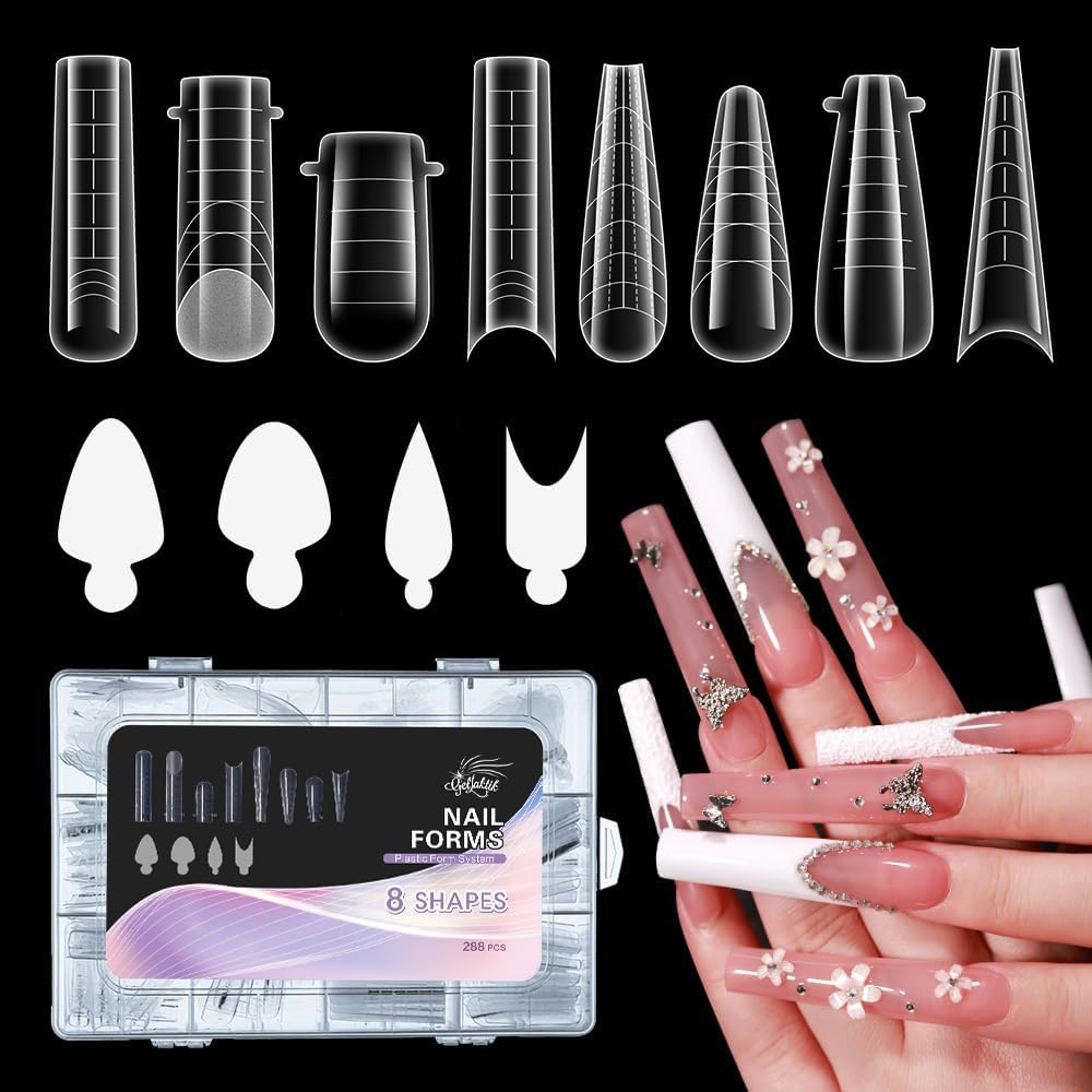 Gellaktik nail dual forms for poly gel 288 piece set front view