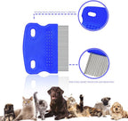 SKYPIA blue plastic grooming comb showing polished smooth scratch free edges