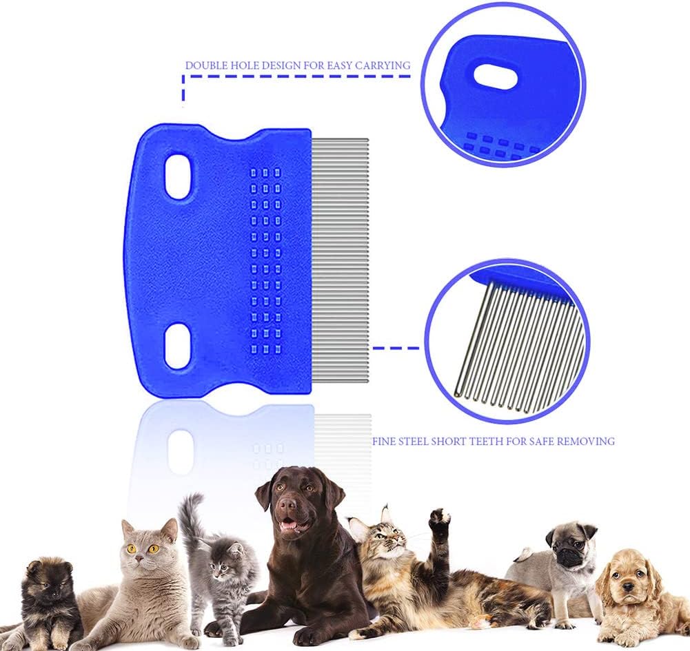 SKYPIA blue plastic grooming comb showing polished smooth scratch free edges