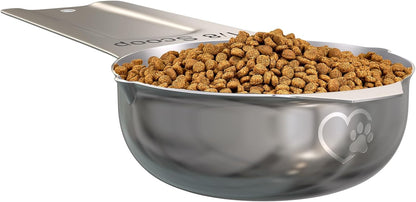 Color Up 1/4 Cup Pet Food Scoop - Stainless Steel Dog Food Scoop Cup (4 Tbsp) - Durable, Rust-Resistant Measuring Scoop for Dogs, Cats, Birds & Rabbits - Ideal for Dry Food & Treats - Image 10