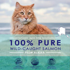 NuLife Natural Pet Health liquid salmon oil poured onto wet cat food topper
