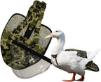 Leopard print duck nappy showing wrap-around tail design