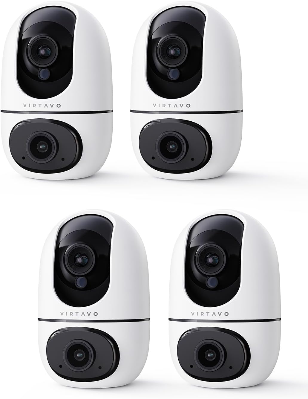 VIRTAVO XD1 Indoor Pet & Baby Camera, No Subscription Required, Dual-Lens 360 degrees PTZ, Motion Tracking, 2-Way Audio, Night Vision, Cloud/SD Storage, Phone App, WiFi, 2-Pack,Power Adapter Included - Image 12