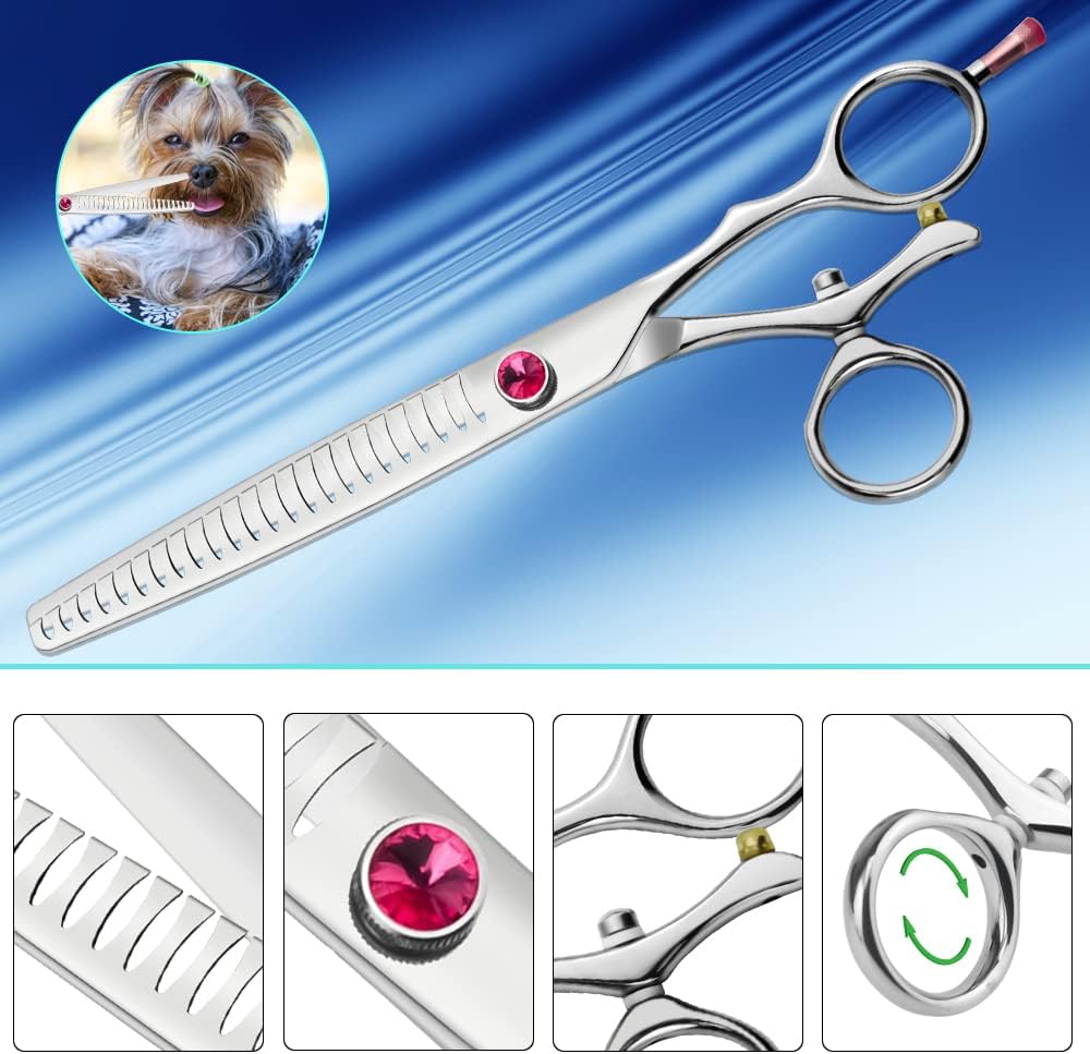 Lilys Pet grooming set with thinning and curved shears