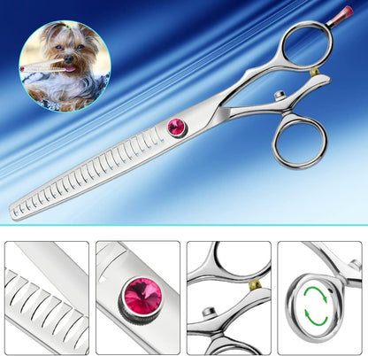 Lilys Pet grooming set with thinning and curved shears