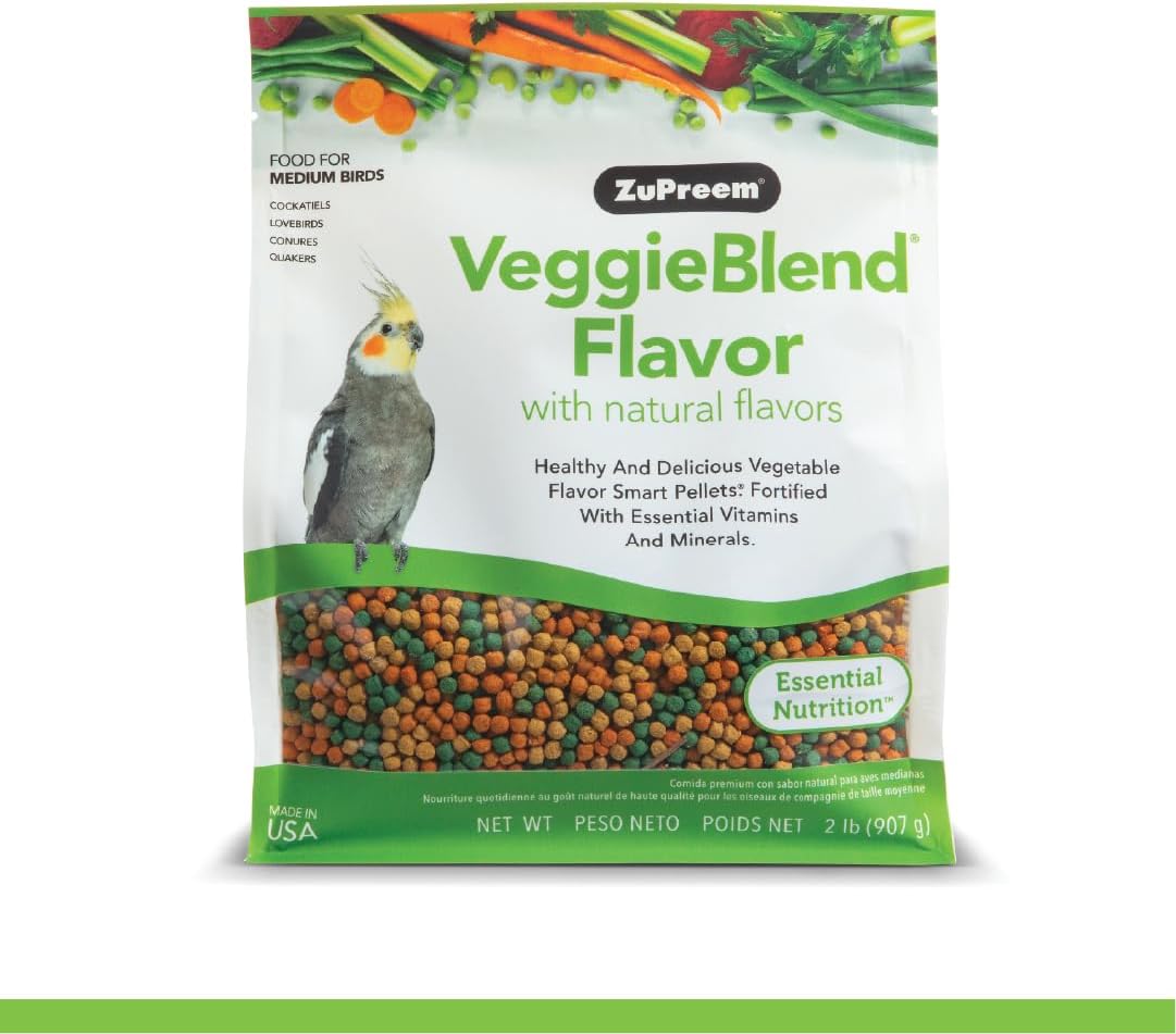 ZuPreem FruitBlend Bird Food, Bird Feed Pellets for Cockatiels, Lovebirds, Quakers, Small Conures & Lorikeets, Core Nutrition with Natural Fruit, Cockatiel Food, Conure Feed, (Medium, 2 lb Bag) - Image 13