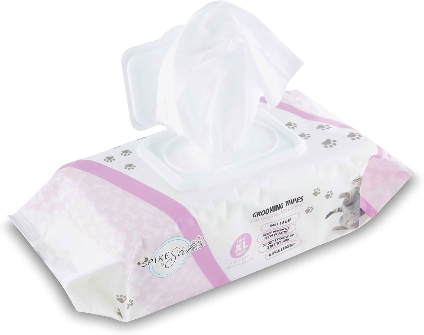 110 Pack Pet Grooming Wipes - Large & Extra-Large Sizes - Lavender, Aloe, & Unscented Variations - Hypoallergenic & Extra Durable - Perfect for Dogs & Cats, 6"x8" - Image 13