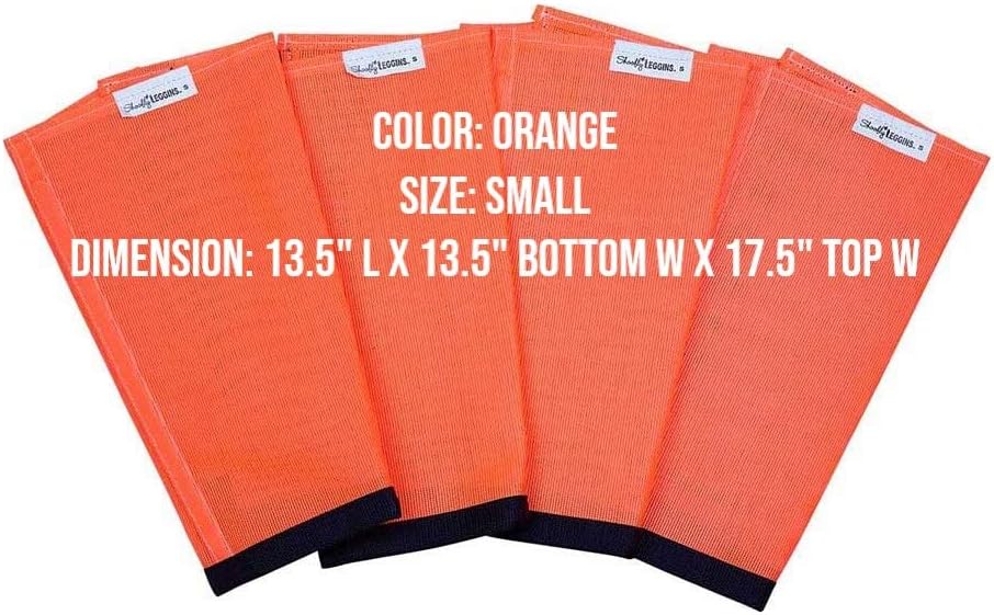 SHOOFLY patented loose fitting fly boots pack of four in orange color small size.