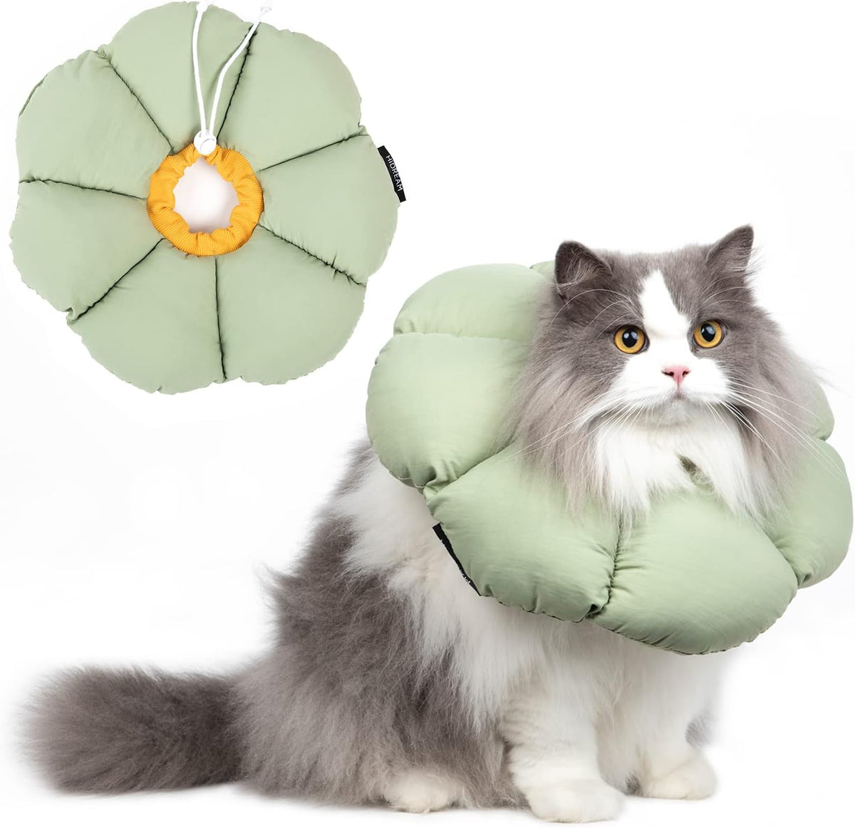 Cat Cone Collar,Cute Waterproof Cat Recovery Collar,Anti-Bite Lick Wound Healing Safety Elizabethan e Collar for Cats,Purple Flower All-Season Style... - Image 9
