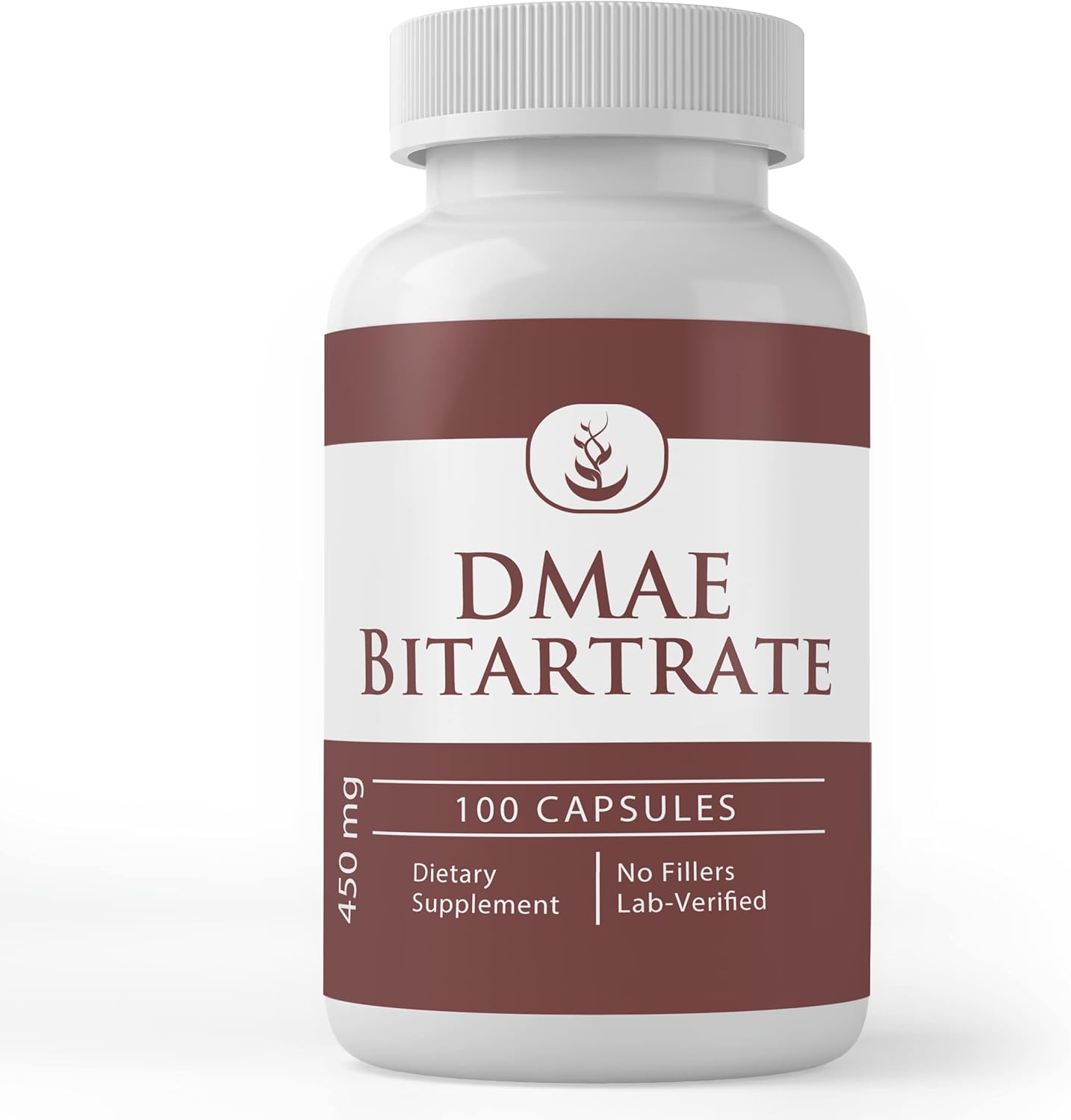 Pure Original Ingredients DMAE Bitartrate 100 capsules front view bottle for cognitive health