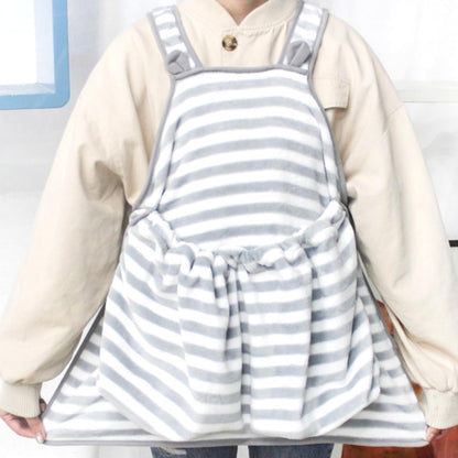 Ferret Sling Carrier - Fleece Small Pet Carrier Bag Soft Breathable Hands Free Shoulder Front Chest Apron Bonding Pouch Accompany Carrier for Small Dog Cat Ferret Rabbit (Grey) - Image 8