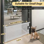 POMESEA 15.7 inch height safety barrier with an adult stepping over the top easily.