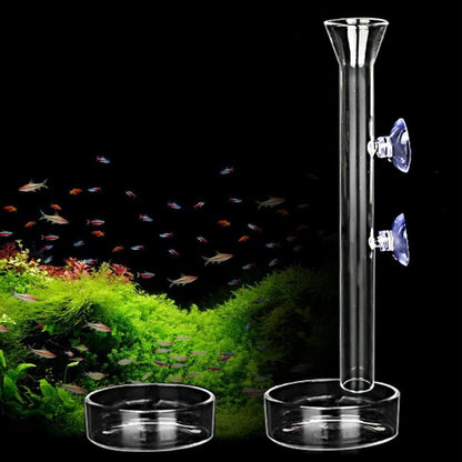 AnxunJim transparent fish tank feeding pipe and plate component breakdown