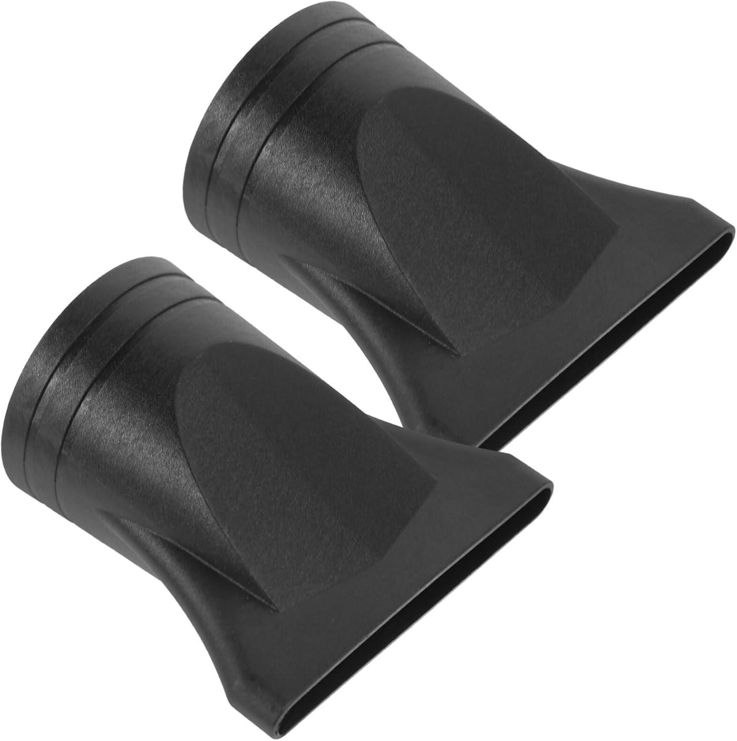 EXCEART Universal Hair Dryer Diffuser Nozzle 2-Pack front view showcasing the black professional blow dryer attachment interface