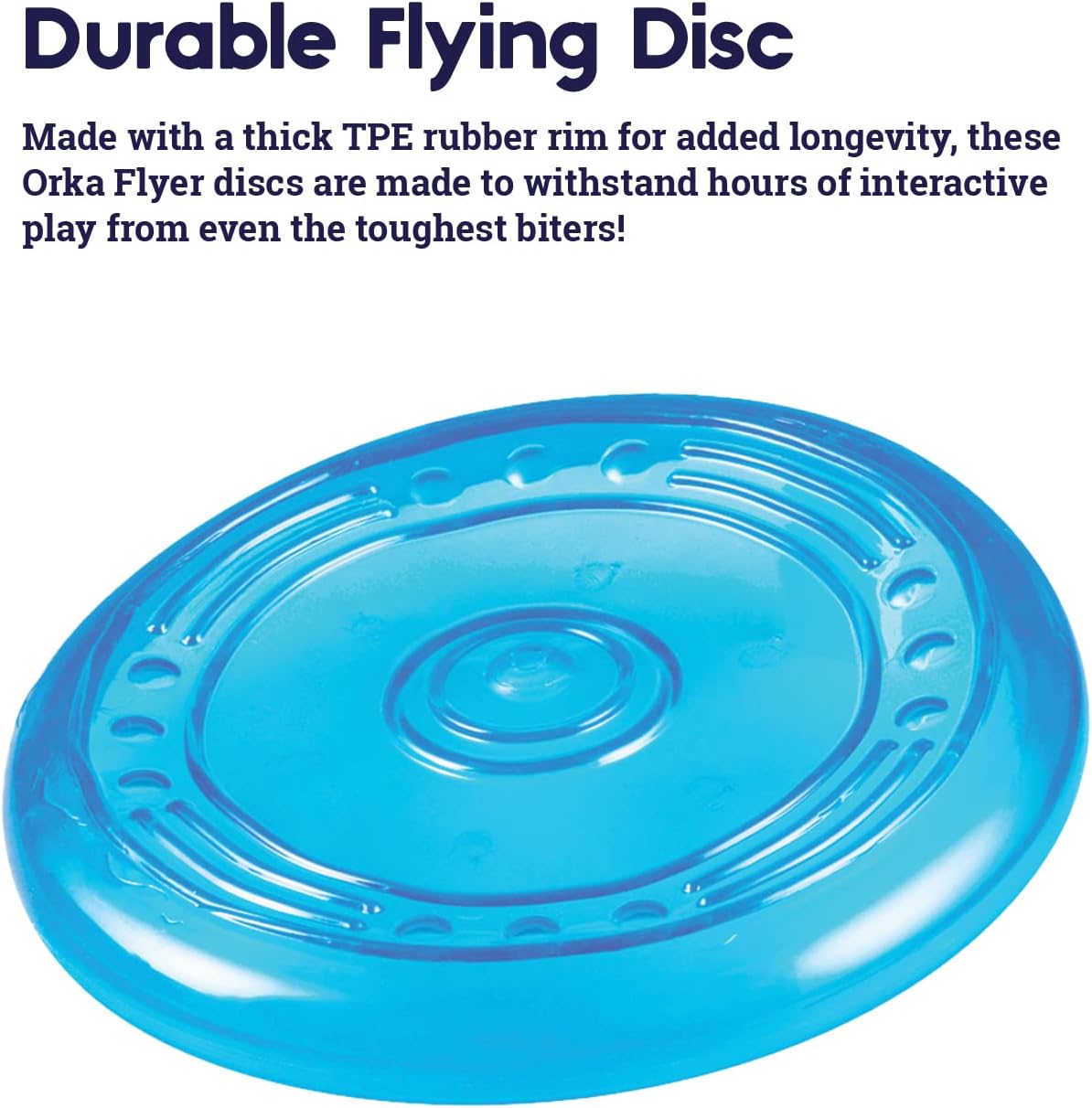Petstages Orka Flyer dog fetch toy side profile