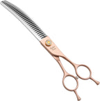 Japanese 440C stainless steel curved pet scissors for home grooming