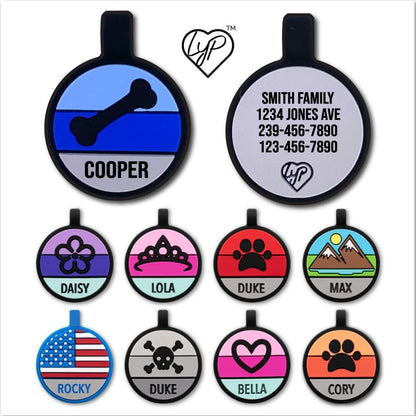 LYP Original Soundless Pet Id Tags | Custom Dog Tags Personalized for Pets | Durable Silicone Deep Engraved Dog Tag | No More Jingling | Blue Paw - Image 12