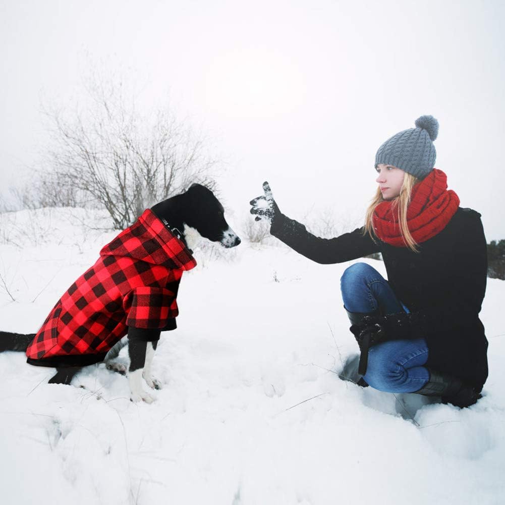 Warm winter clothes for large dogs featuring ribbed cuffs