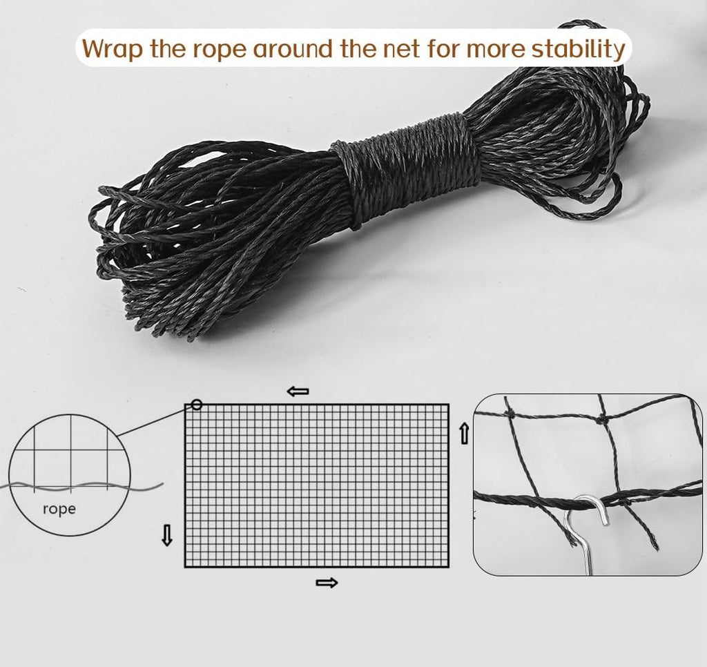 Pet sitting safely behind Morimoe anti fall balcony net