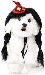 HOWWFALY Dog Costume Cat Apparel Dog Toys Curly Braids Headgear Wigs Styling Cute Funny Pet Hair Accessories Decoration for Halloween, Christmas, Parties(Flax) - Image 11