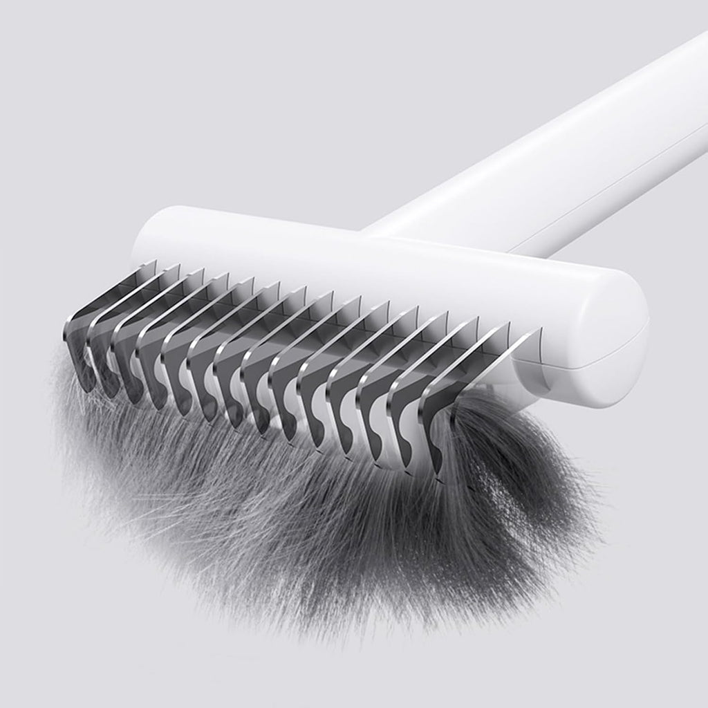 Ergonomic pet grooming tool for home bathing and styling