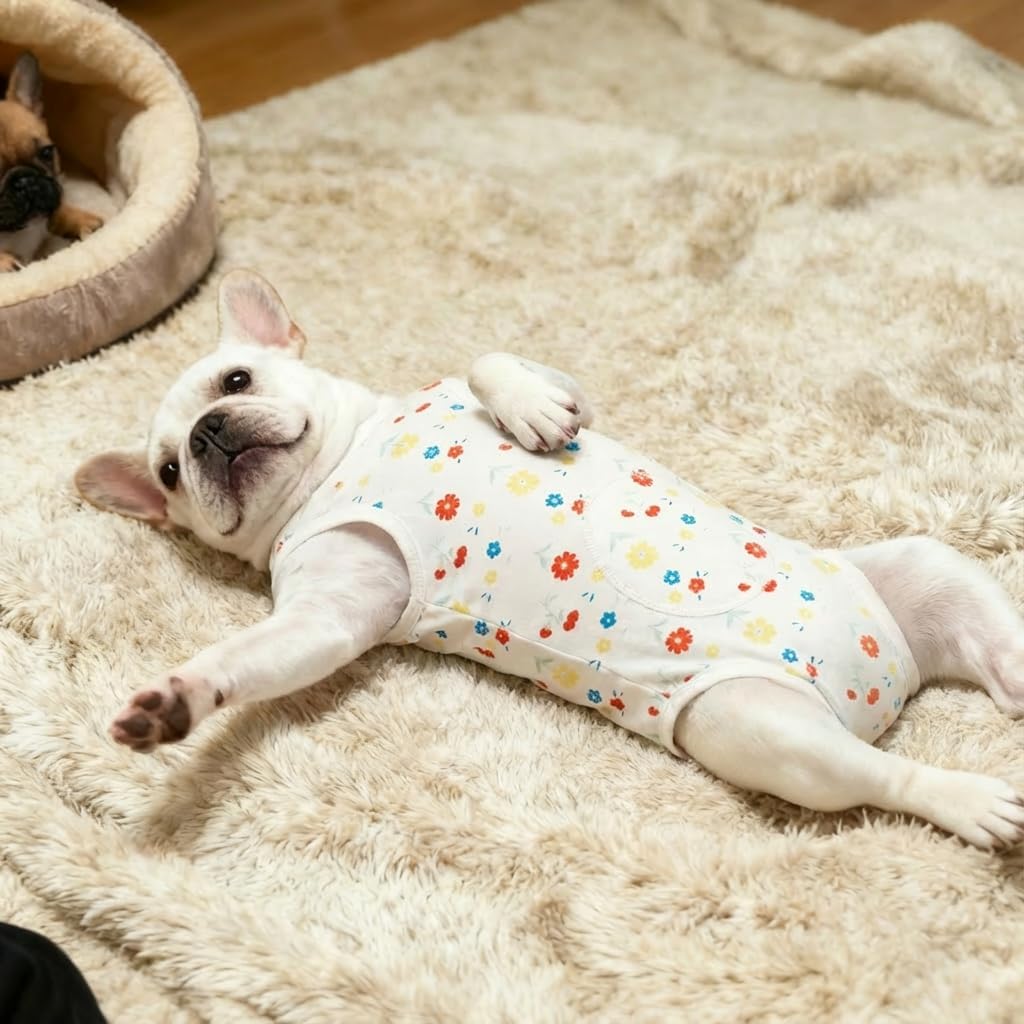 Paipeper abdominal wound protection onesie for male and female small dogs