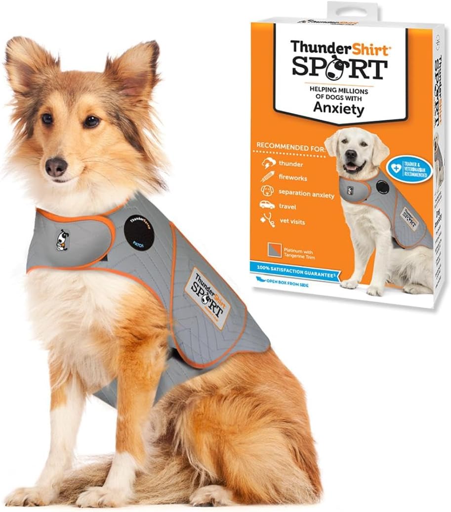 Thundershirt sport dog anxiety jacket front view calming vest for large dogs