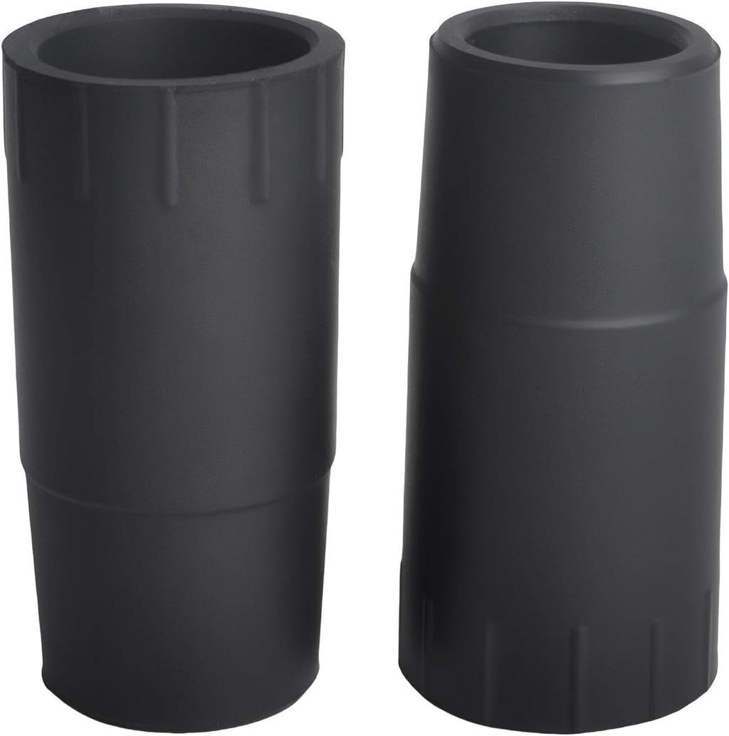 Aigemsi rubber hose adapter two pack showing front view of the black flexible connectors
