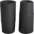 Aigemsi rubber hose adapter two pack showing front view of the black flexible connectors