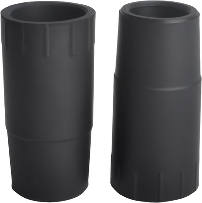 Aigemsi rubber hose adapter two pack showing front view of the black flexible connectors
