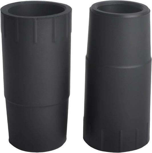 Aigemsi rubber hose adapter two pack showing front view of the black flexible connectors