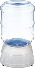 Side cut out handles on the base of a grey gravity pet waterer