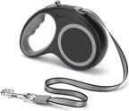 Retractable Dog Leash 26 FT, Heavy Duty Dog Leash for Dogs up to 110lbs, Strong Nylon Tape No Tangle, One-Handed Brake, Pause, Lock, Perfect for Medium Large Dogs (Black, 26 FT(66-110 LBS)) - Image 9