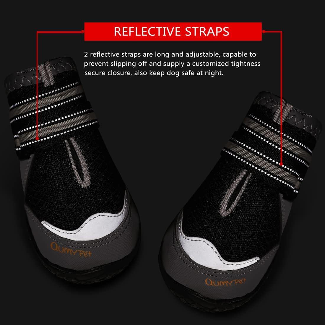 Close up of breathable mesh material on dog shoes