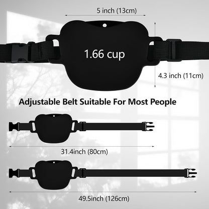 Adjusted fifty five inch waist belt attached to silicone pet pouch