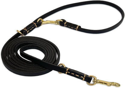 Multi Function 8ft Leather Dog Leash, Genuine Leather Hands Free Leash for Small, Medium and Large Dogs - Image 9