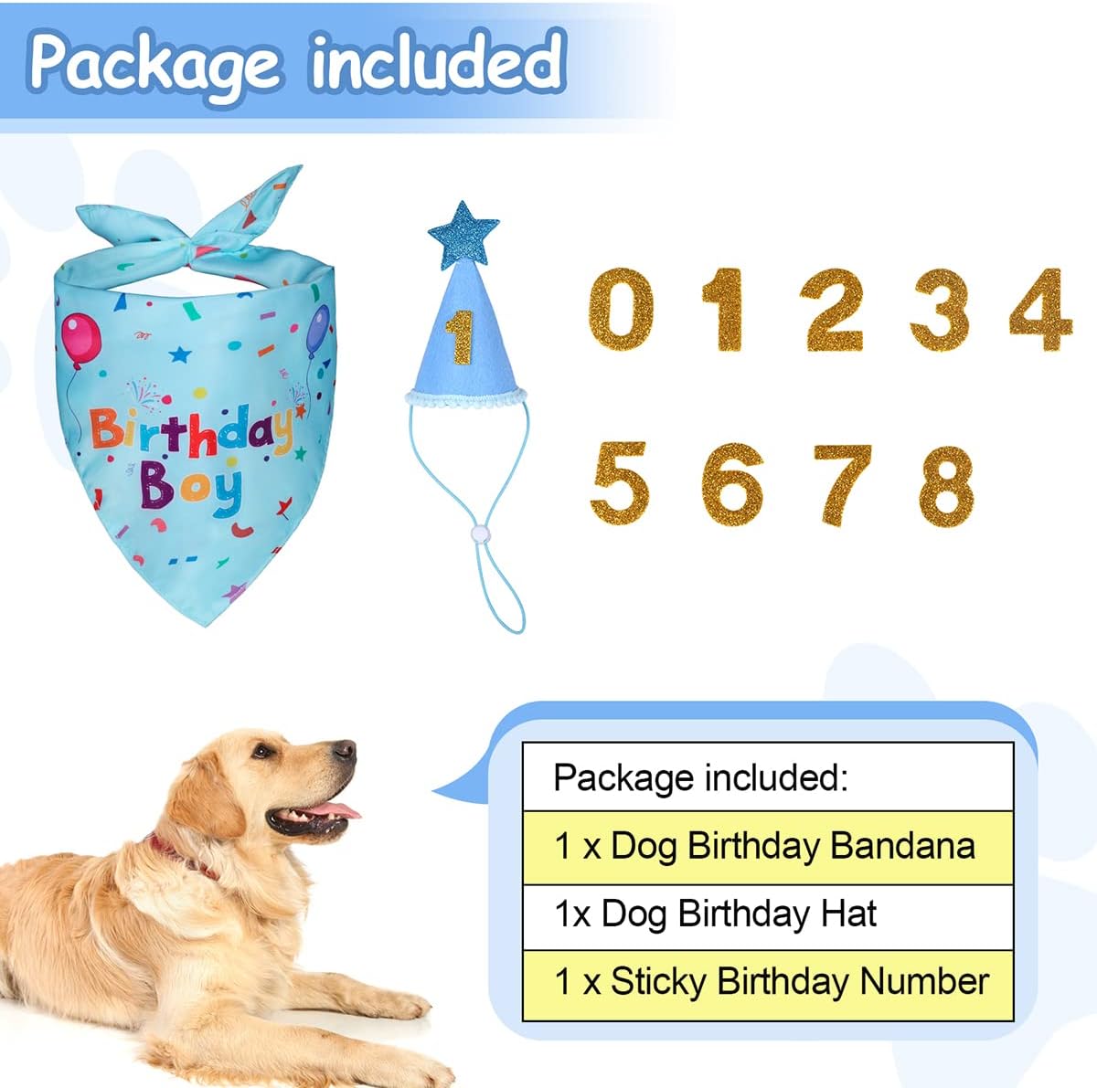 Yicostar pet celebration outfit displaying the double sided reversible bandana design