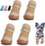 Dog Shoes for Small Dogs, Dog Boots & Paw Protectors for Hot Pavement Winter Snow Hiking, Anti-Slip Dog Booties for Hardwood Floor Blue Size 3 - Image 9