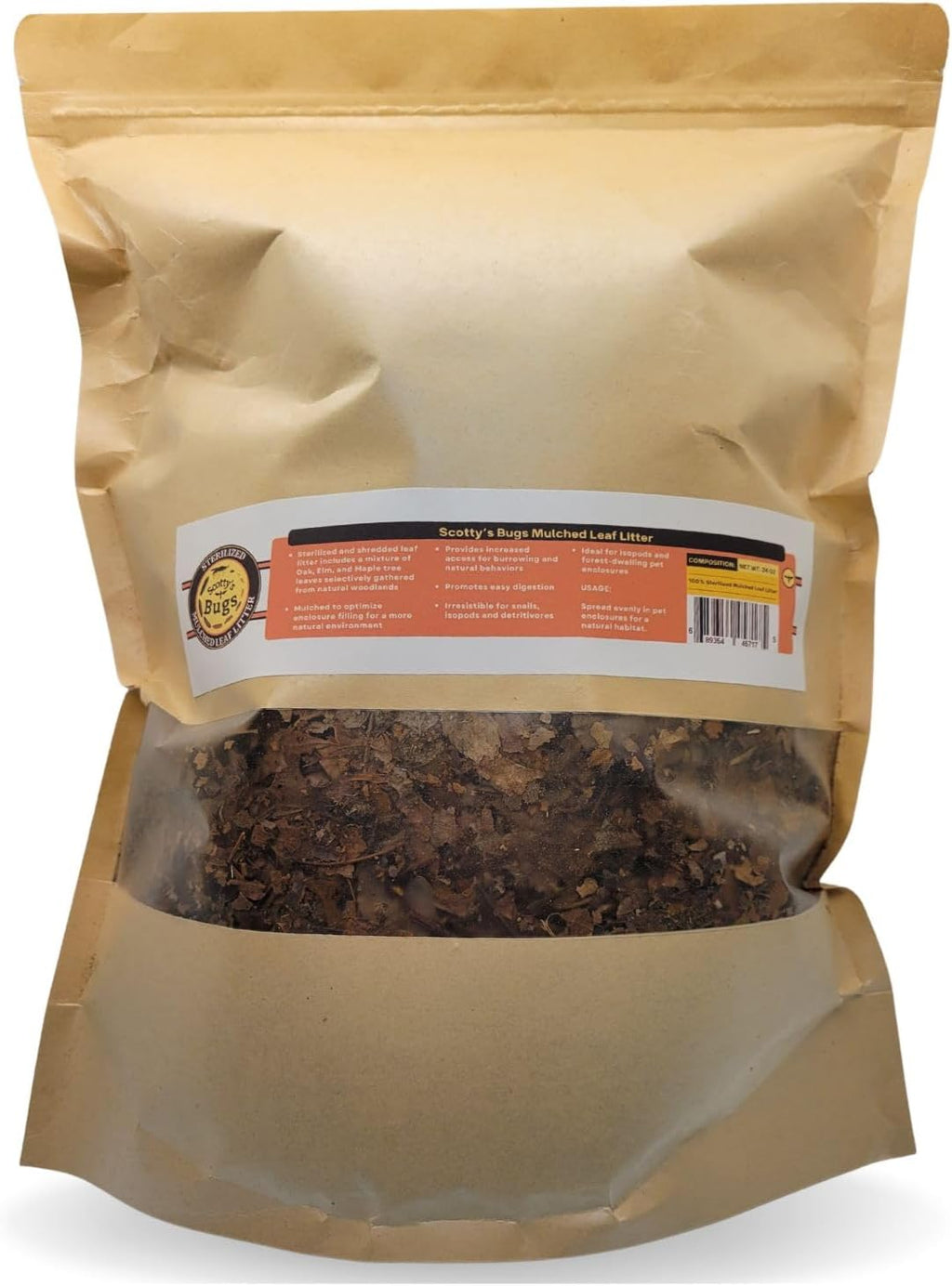 Scottys Bugs mulched leaf litter retail pack ready for shipping