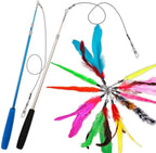 Close-up of natural feathers and jingle bell attachment