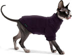 Sphynx Cat Clothes Fleece Cats&Small Dogs Pullover Sweater | Soft warm fleece, covers belly. Stretchy, easy on. Washes well. For small dogs & cats: daily walks, naps, AC rooms. - Image 9