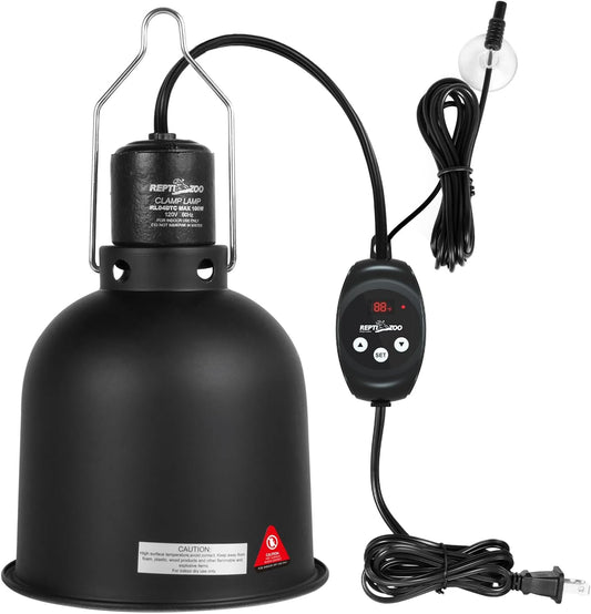 Repti Zoo reptile light fixture front view premium terrarium heating dome