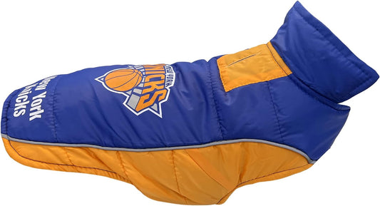 NBA New York Knicks Puffer Vest for Dogs & Cats, Size Medium. Warm, Cozy, and Waterproof Dog Coat, for Small and Large Dogs/Cats. Best NBA Licensed PET Warming Sports Jacket - Image 2