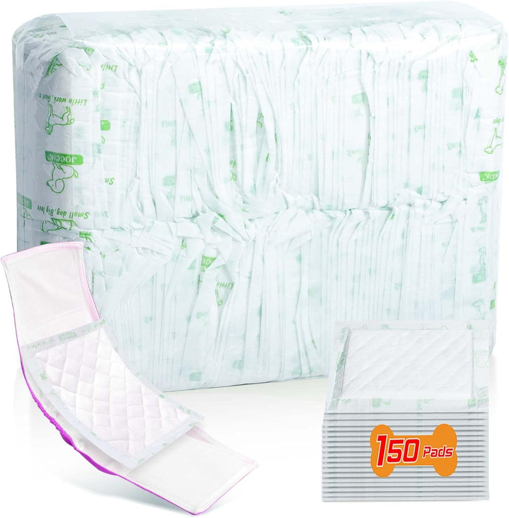 VoagLuk dog diaper liners regular 150 count packaging showing product specifications
