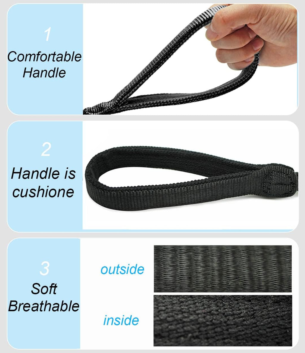 Mycicy braided nylon dog walking lead showing the reflective threads under light