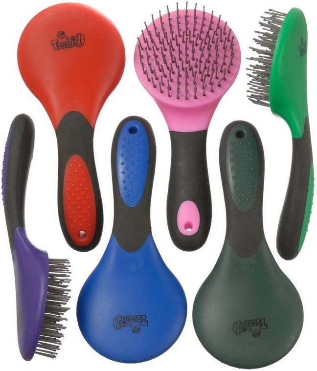 Tough 1 Great Grip Mane and Tail Brush front view equestrian grooming tool