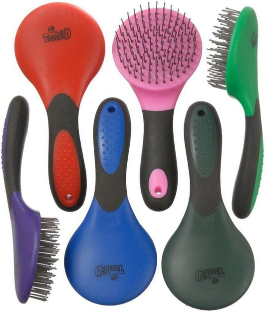 Tough 1 Great Grip Mane and Tail Brush front view high quality horse grooming tool