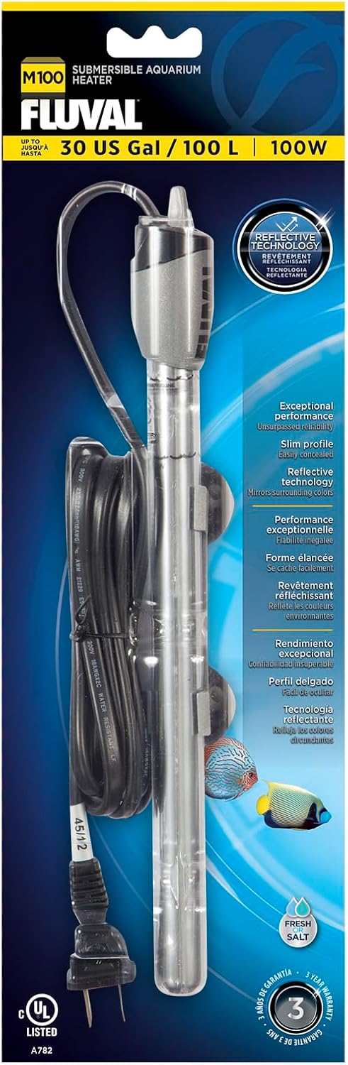 Fluval M 100-Watt Submersible Aquarium Heater - Compact, High-Performance, Reliable Heating For Fresh & Saltwater Tanks - Image 1