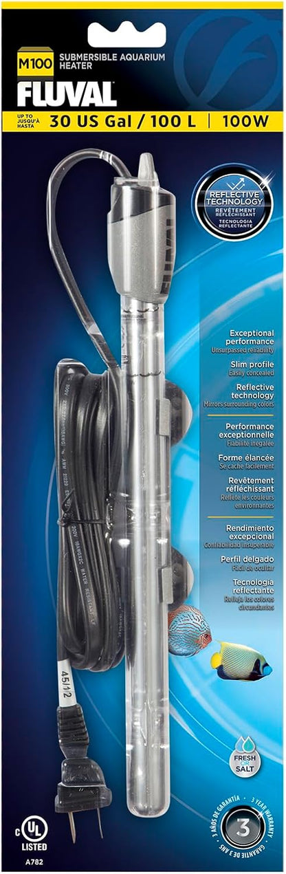 Fluval M 100-Watt Submersible Aquarium Heater - Compact, High-Performance, Reliable Heating For Fresh & Saltwater Tanks - Image 1