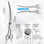 FOGOSP pet texturizing scissors showing the 38 teeth close up
